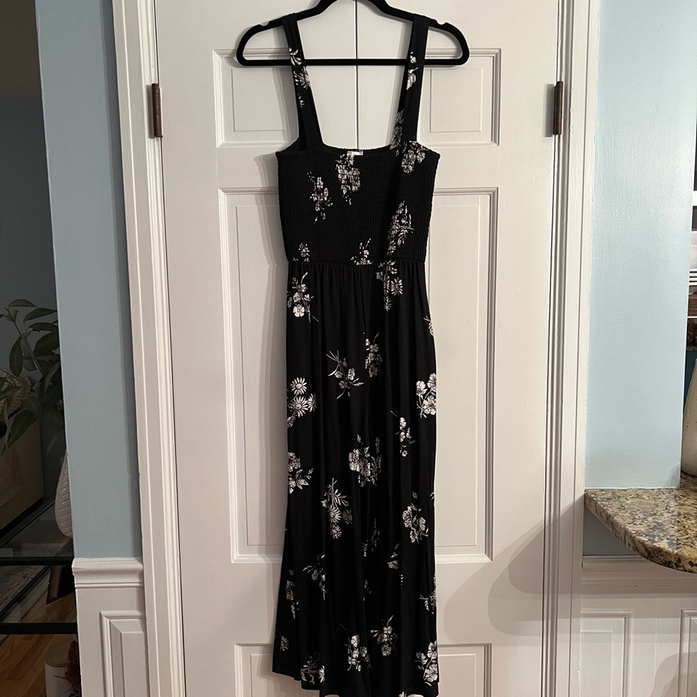 By Together Shoulder Strap Smocked Detail Jumpsuit Women’s M